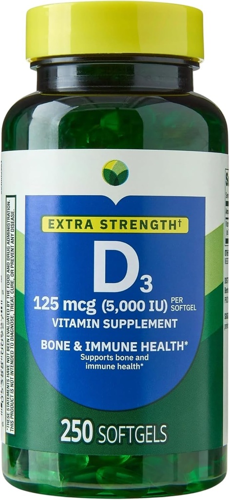 H4U 外强维生素 D35000 IU (125 mcg) 软胶 → 支持骨,齿和Immune 健康 → 高概率 阳光 维生素 → 简单到吞咽 补充 → 250 计数
