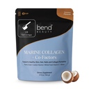 Bend Beauty Marine Collagen + Co-Factors | Coconut Flavored Collagen Powder | Hydrolyzed Collagen Supplement | Fish Collagen Peptides + Silicon + Vitamin C | Supports Healthy Skin, Hair and Nails