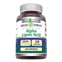 美国制造的Alpha Lipoic Acid → 200 Mg 补编 → Capsules → Non-GMO → Gluten-free → ^ 1 Pack, 240 Counter)