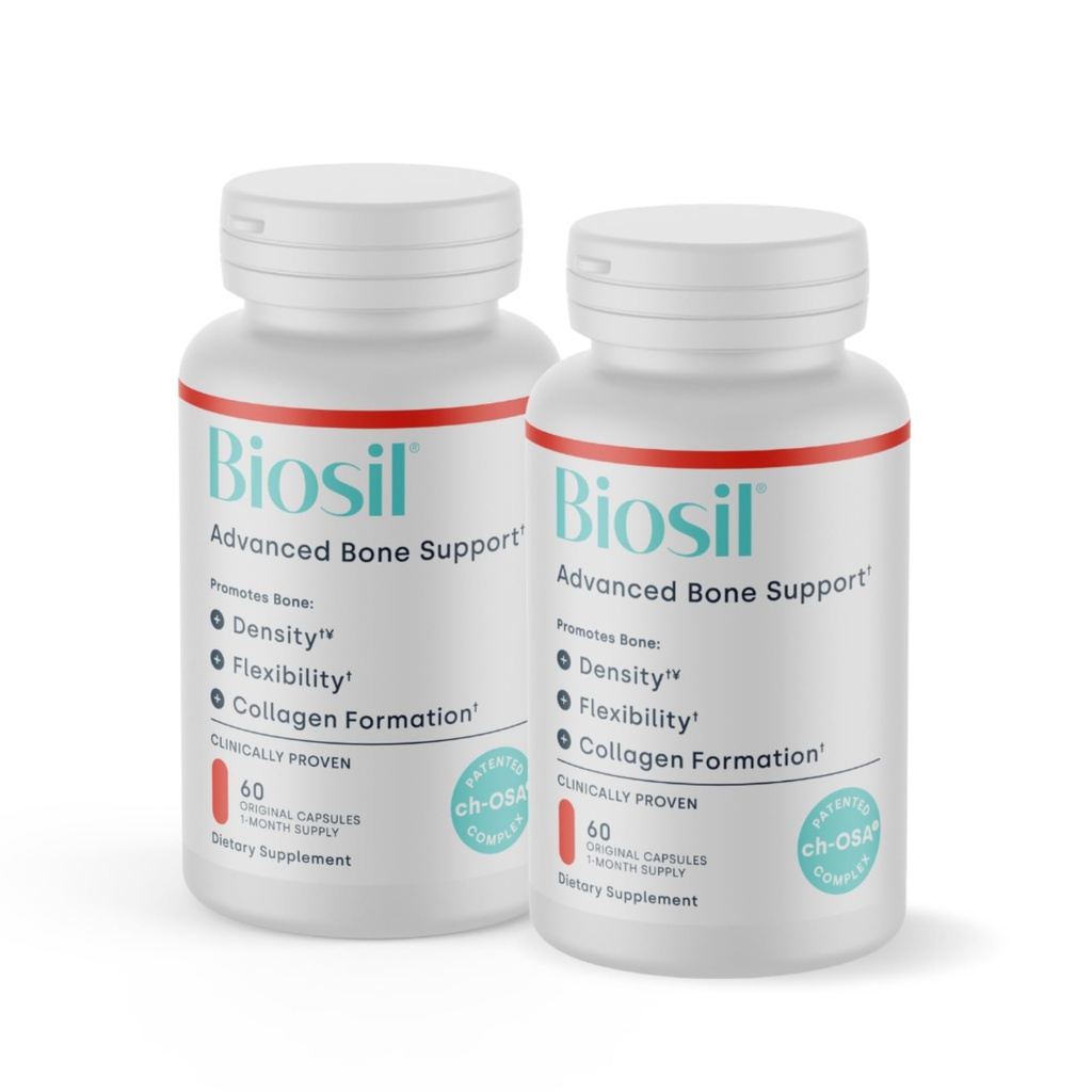 Biosil Bone Collagenizer Ultra - 60 Veggie Capsules, pack of 2 - 具有专利的ch-OSA Complex + Choline, Inositol, MK7 & Vitamin B12 - GMO Free - 60日供应