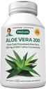 ANDREW LESSMAN Aloe Vera 200-180 Capsules - Provides 200:1 Ultra-Concentrate of Aloe Vera, Soothing Support for Stomach and Digestive System, No Additives, Small Easy to Swallow Capsules