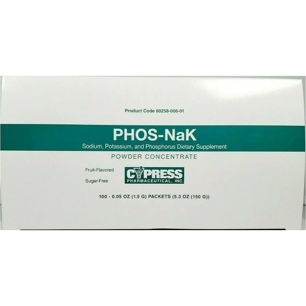 MCK27102700 - Cypress Phos-NaK 饮食补充钠/钾/磷160 mg - 280 mg - 250 mg 单位剂量,口服粉末集中包果汁