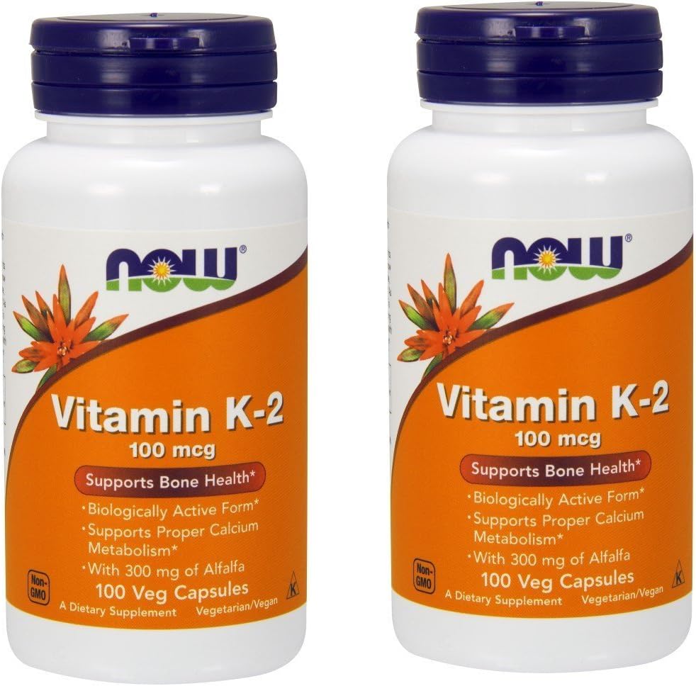 现在食品 维生素 K-2 100 mcg - 100 Vcaps (多包)