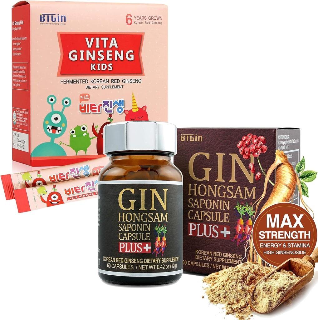 Gin Hongsam Saponin Capsule Plus + VITA Ginseng 儿童精品包