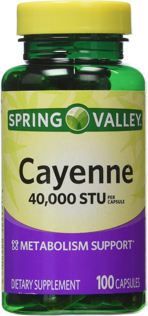 春谷 - Cayenne水果 4万STU,全草药 100 Capsules