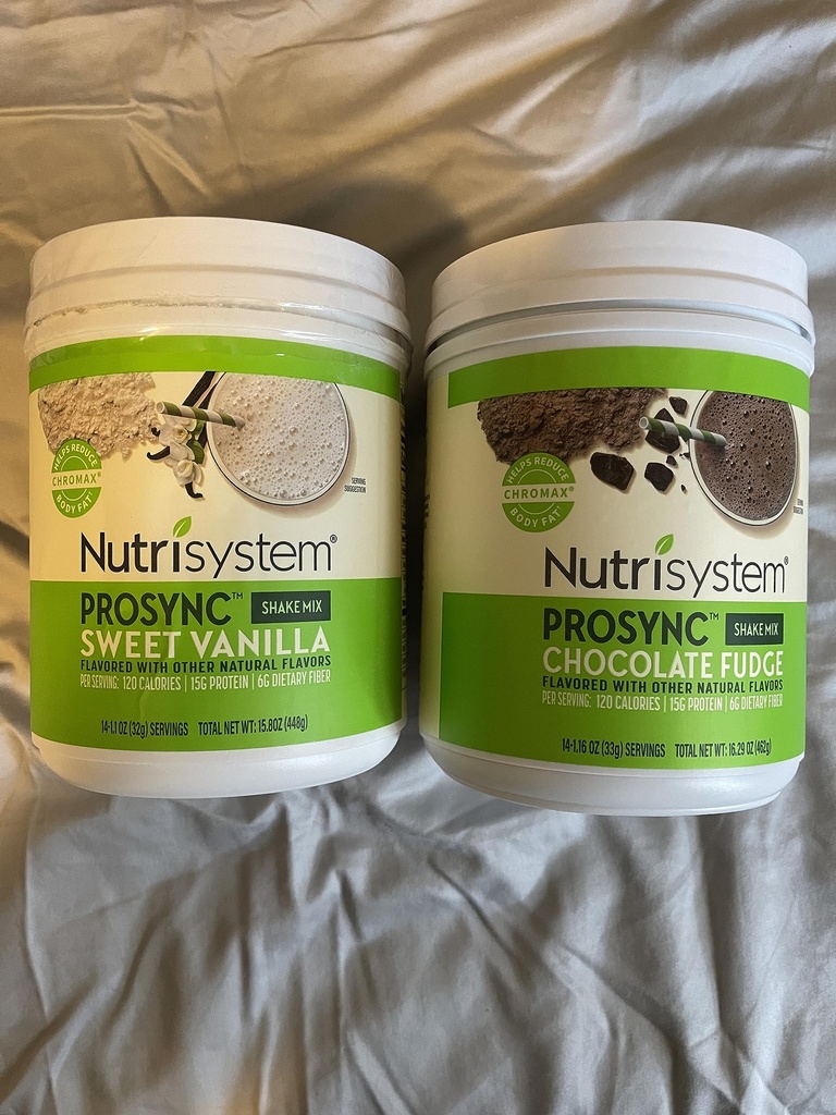 营养系统 Nutricrush Probiotics  Shakes 巧克力软糖和甜香草 shake Mix - 蛋白质和Probiotics 支持 消化剂 Bust Belly Bloat 2 容器 16.3 oz. 每28个服务箱,(包2)