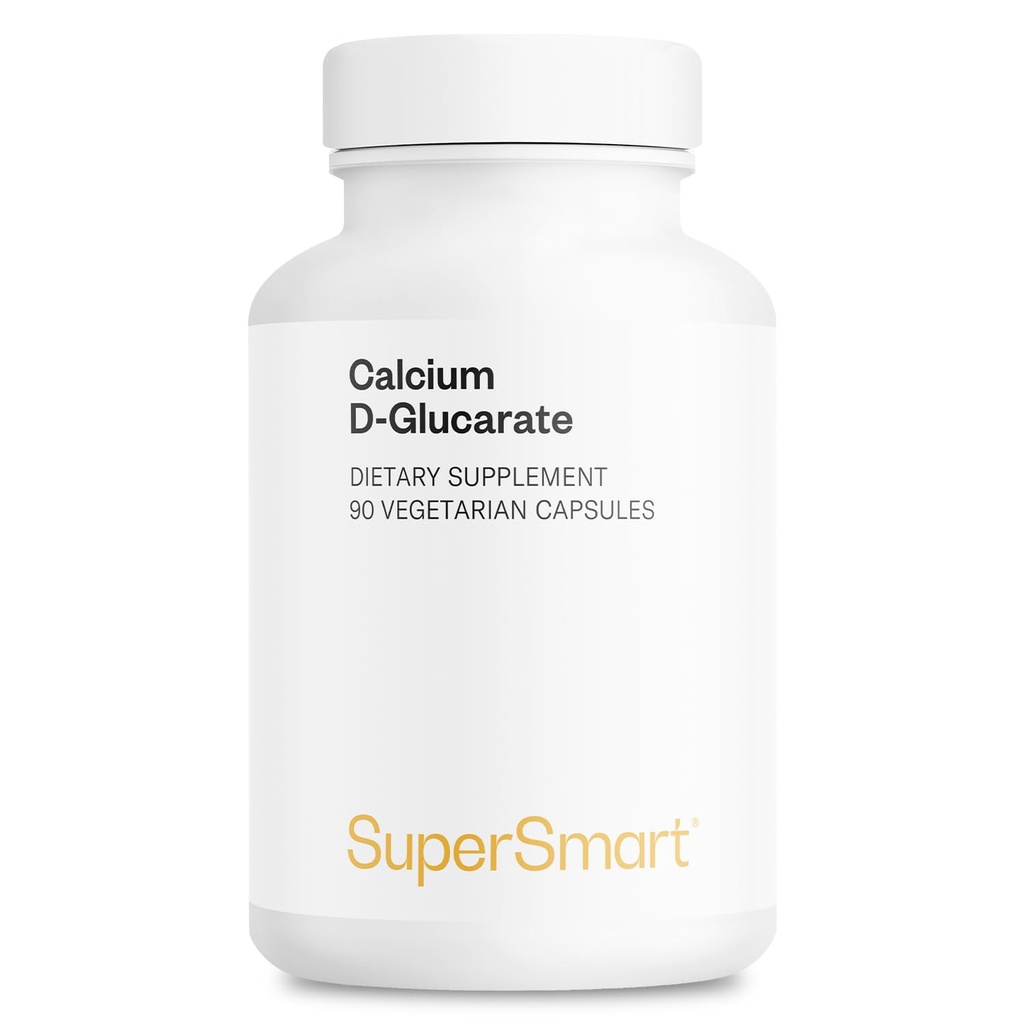 Supersmart - D-Glucarate钙/日 1500 mg - 抗氧化剂和除毒剂补充 QQ N-GMO & Gluten Free - 90 植物胶囊