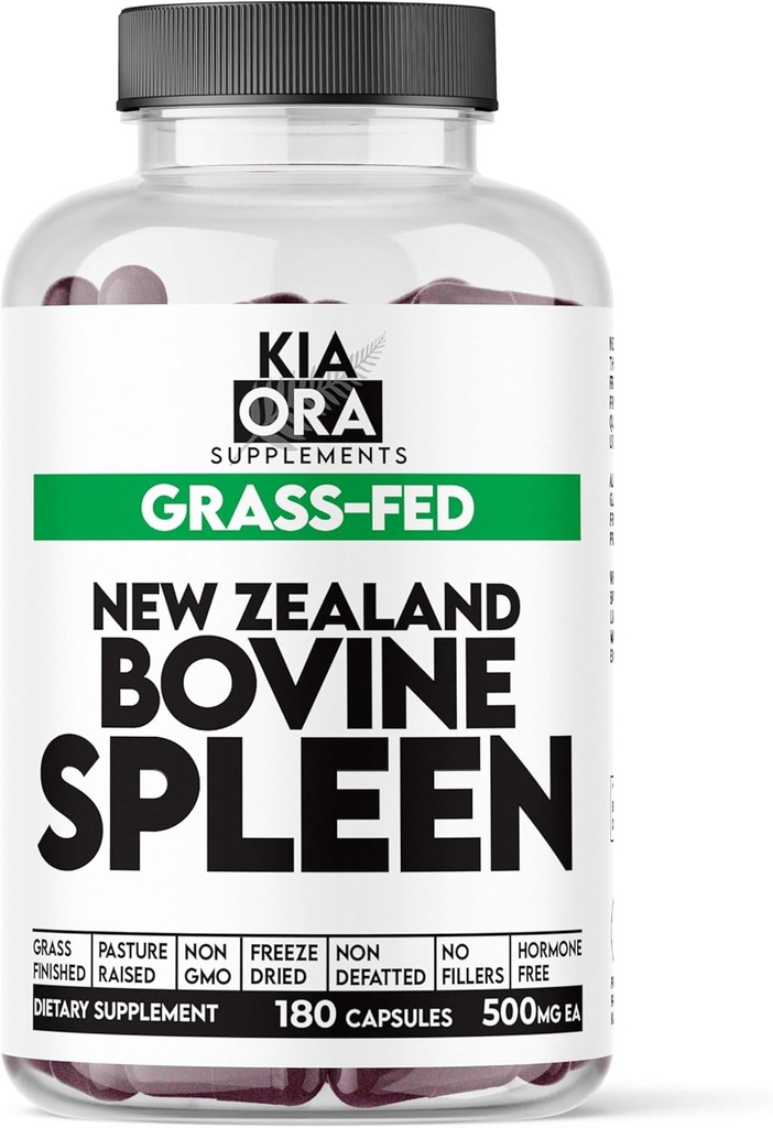 (原始内容存档于2018-10-03). Grass Fed Bovine Sple Supplement QQ 冻结-干燥,消散的脾脏 Glandular – 支持Imune功能与血液健康 – 祖传器官 Capsules – 180ct).