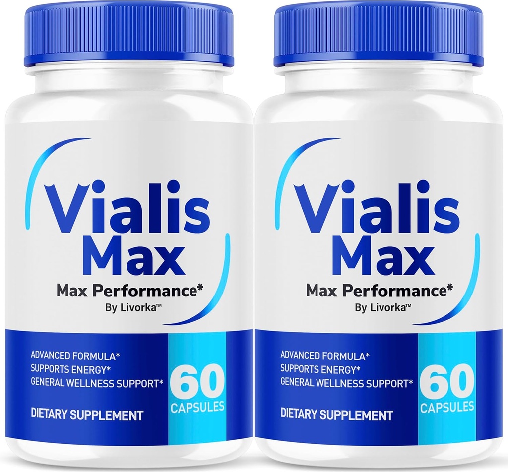 (2 Pack) Vialis Max Pills for Men - 官方 Vialis Max Premium Male 快速动作能量,耐力和性能的支持公式 VialisMax Capsules 高级公式,120 Capsules 2个月