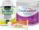 Bundle - 缓解天然出血休眠药膏, Hem-control天然出血休眠药补充剂(180 Counter),以及CoolComfort个人清洁垫(100 Counter) - 全自然,快速代理