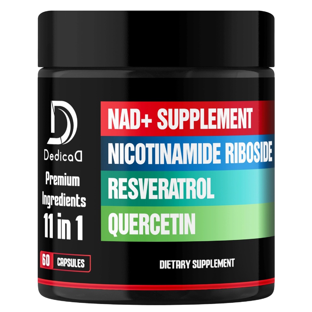 11in1 NAD 配有 Nicotinamide Riboside, Quercetin, Resveratrol 和 8 More - 2个月供应