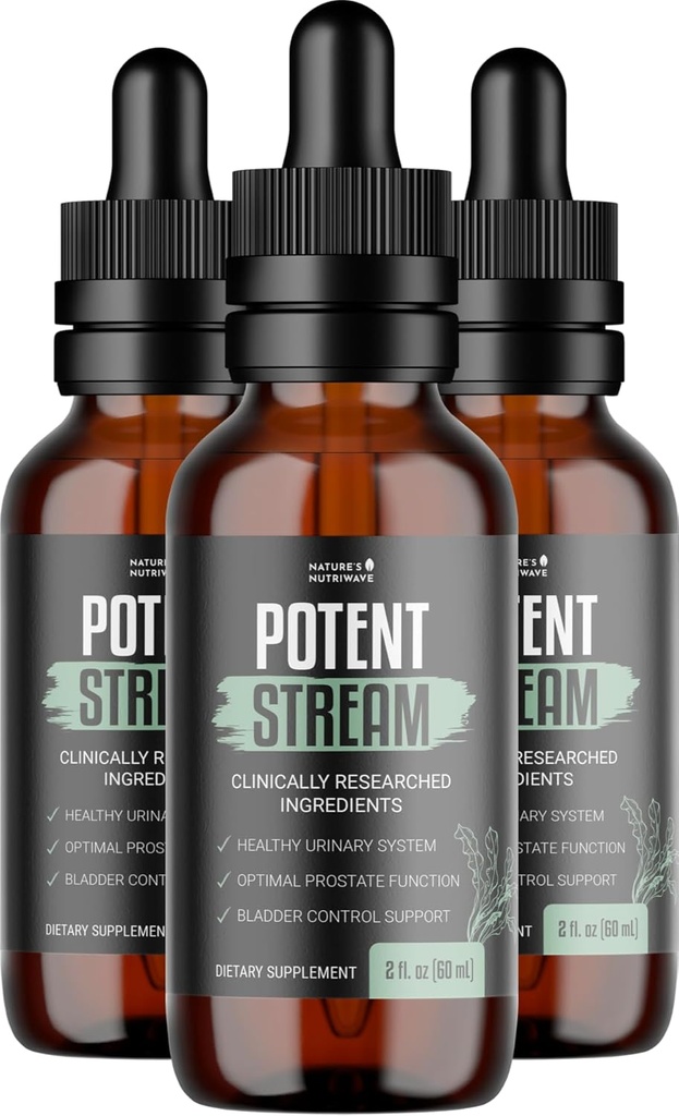 PotentStream Drops - 原始公式,天然液体补充,植物提取 100%天然,美国制造,3个月供应