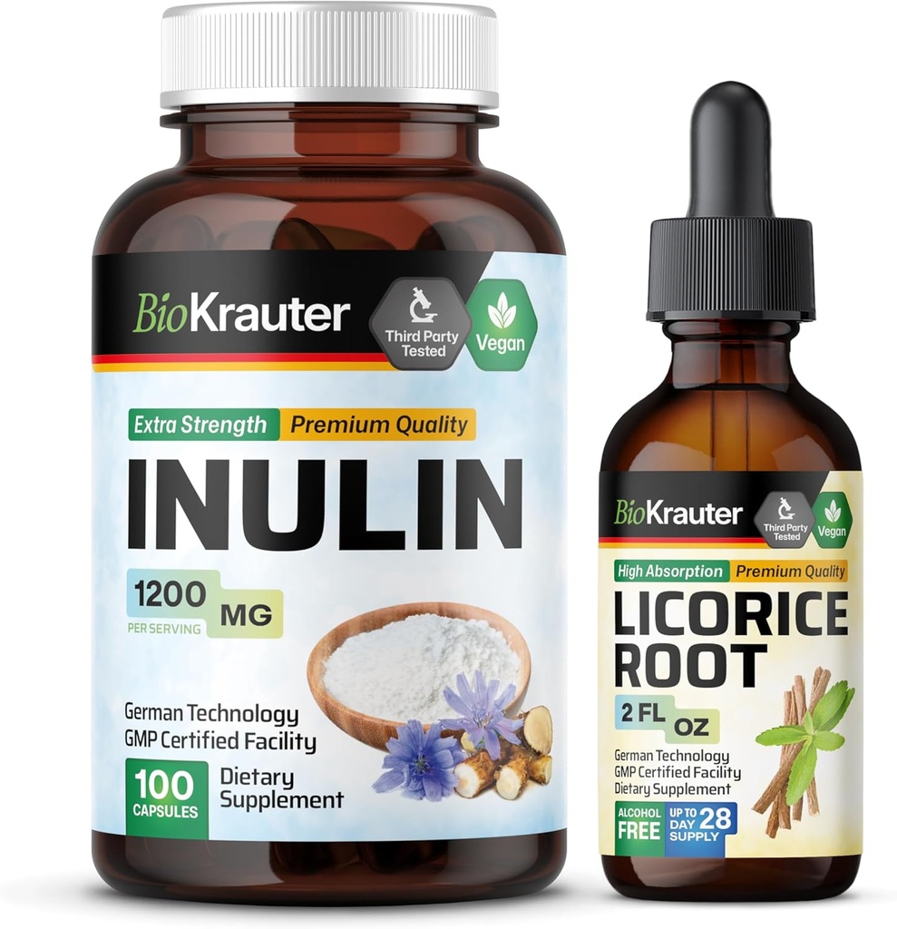 BIO KRAUTER 胰岛素100 Capsules & Licorice 根纹2 Fl. Oz.