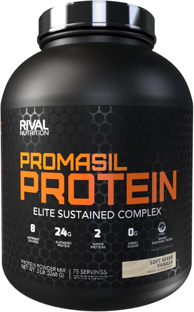 里瓦尔营养蛋白质(Rival Nature Promasil protein) - 软服务香草,5lbs.