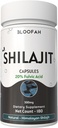 Bloofah Shilajit Capsules 500mg | 20% Extract Fulvic Acid | Natural Shilajit Powder (Asphaltum) | Non-GMO, Gluten-Free | Premium Wellness Supplement for Daily Use (180 Count (Pack of 1))