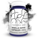Nigella Sativa 选用 Capsules → 200mg → 60 Counter → 5% Thymoquinone 内容 → 黑种子油选用 → 支持记忆、活体、大脑和 Imune 函数