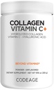 编码Collagen Peptides Powder + Vitamin C - 20g 草-Fed Collagen Per service - 消化酶, Hyaluronic酸, 18 氨基酸 - 水解Collagen蛋白 - 非GMO, 无味 - 9.98 oz