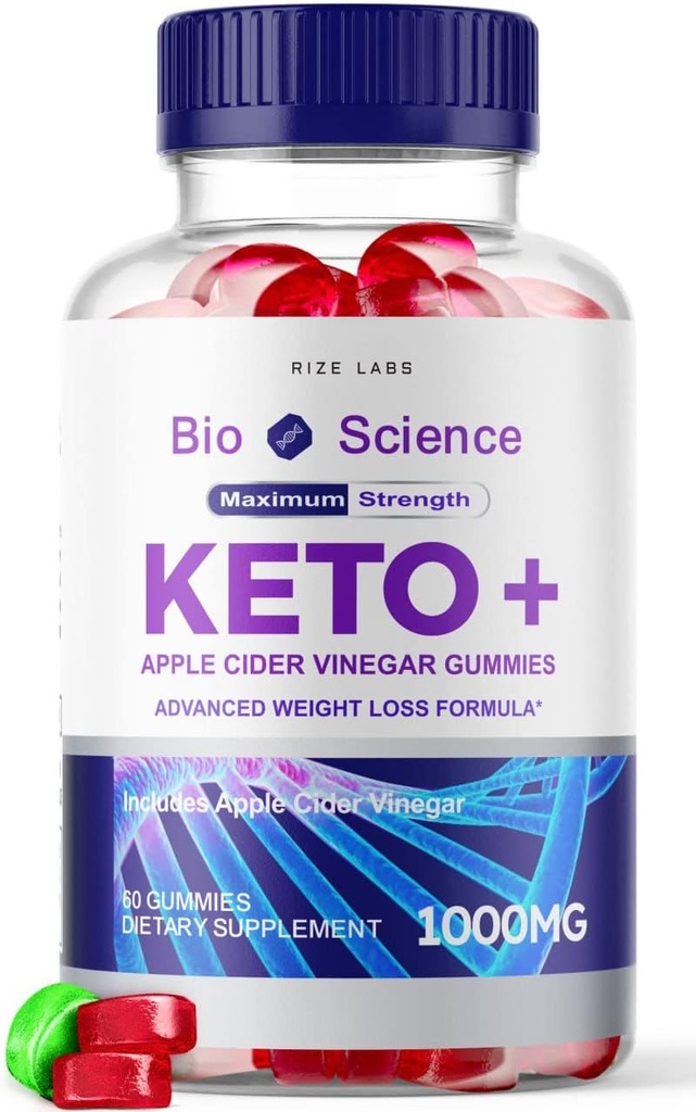 rize 实验室 - Bio Science Keto Plus Gummys for Wight Loss, extra strong, 高级公式 包括苹果苹果苹果酒 Vinegar Gummys (60 Gummys)