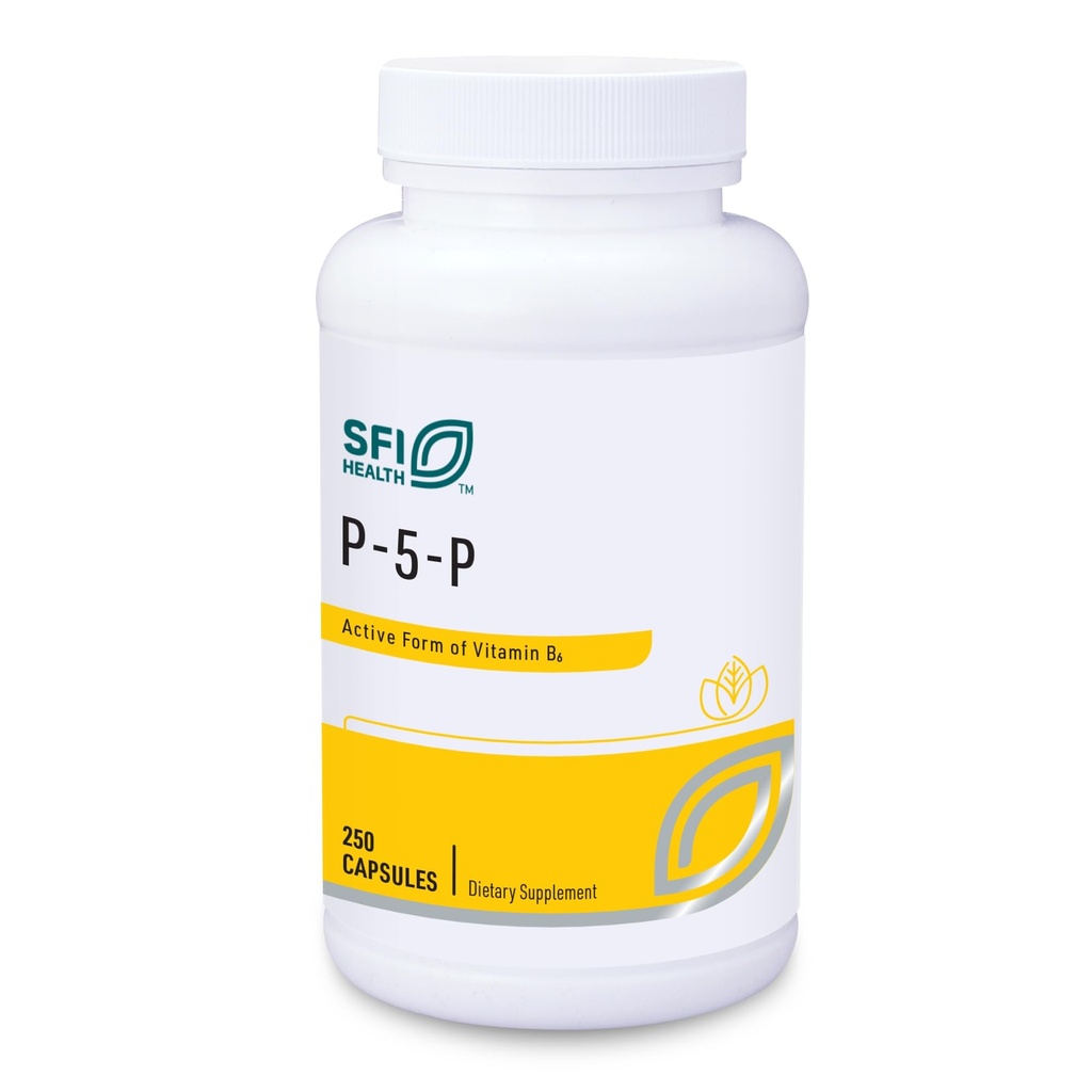 Klaire Labs SFI 健康 P-5-P - 30毫克生物活性维生素B6 Pyridoxal-5-Phosphate 用于代谢和活性支持,伪代谢(100 Capsules)