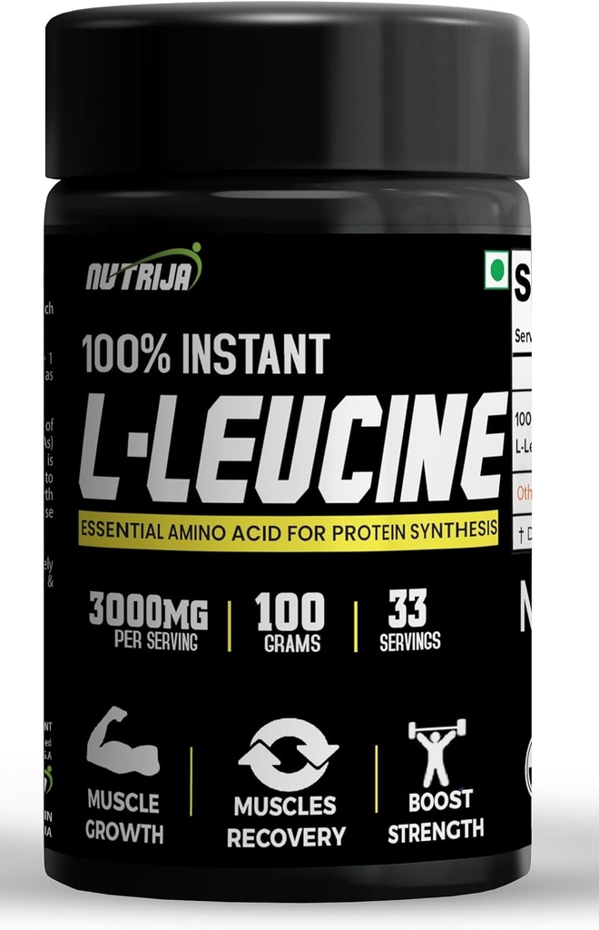 L-Leucine粉 - 100%纯度 & USP 分级 溶解速度更快,快速吸收,生物利用率更好 肌肉生长和复苏
