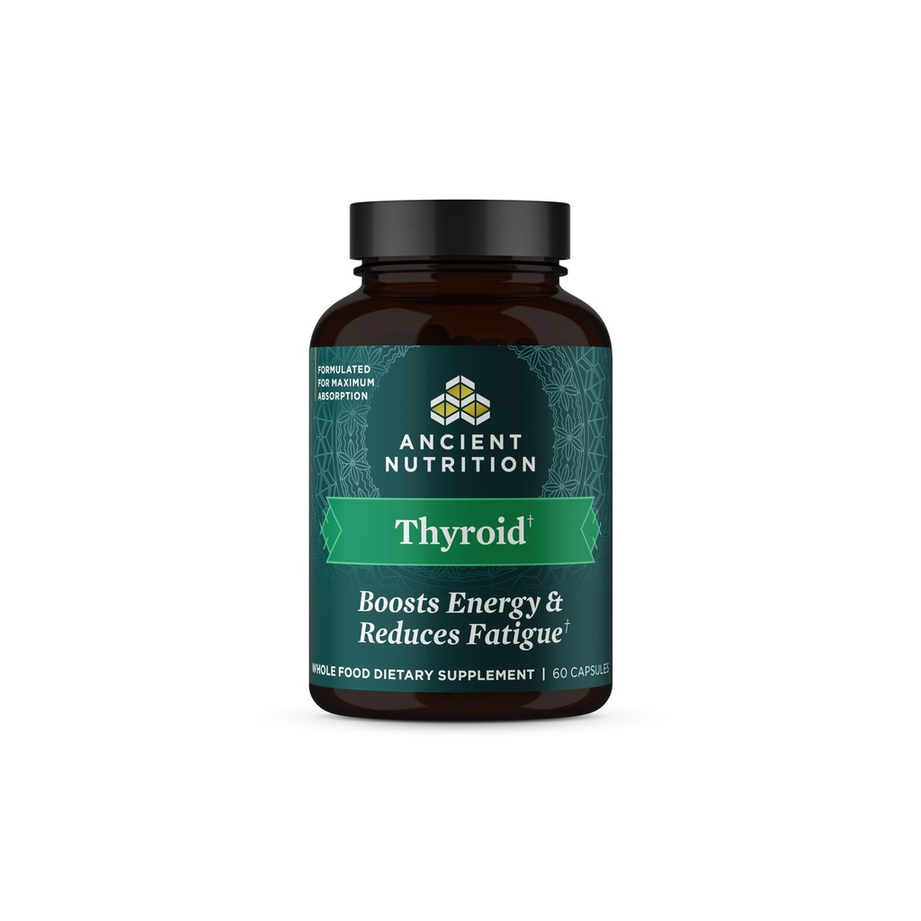 与Ashwaghanda、Thyroid Capsules、促进休眠和减轻压力、Gluten Free、Paleo和Keto Friendly,60cmt合作的古营养甲状腺辅助补充剂