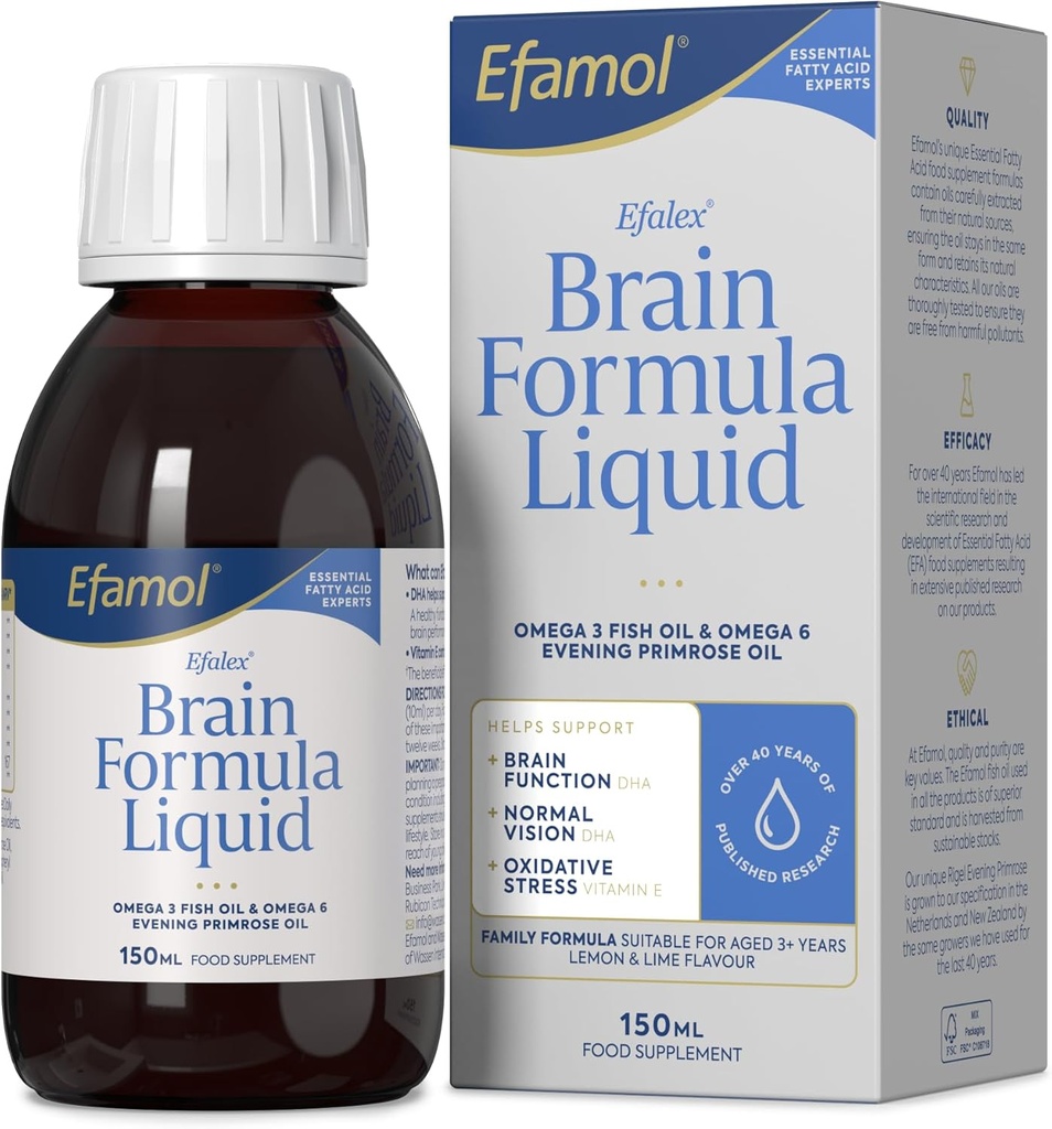 Efalex Omega 3 + 6 食品补充柠檬和柠檬