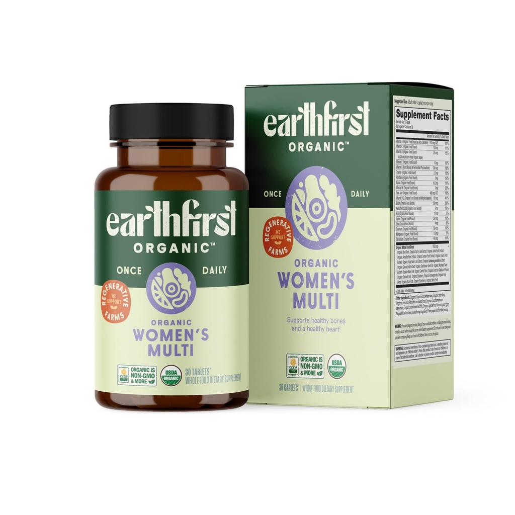 女性多一次日报,女性多维他命,铁,维生素B12 & More,来自草药和超级食品的19个维生素,30个计数