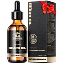 醒林熊油 -- -- 60ml Vanilla Biotin Beard Oil for Men Thicker Beard 配有维生素E、Rosemary、Castor Mustache Oil 配有黑衣人油、软皮加固熊护身油