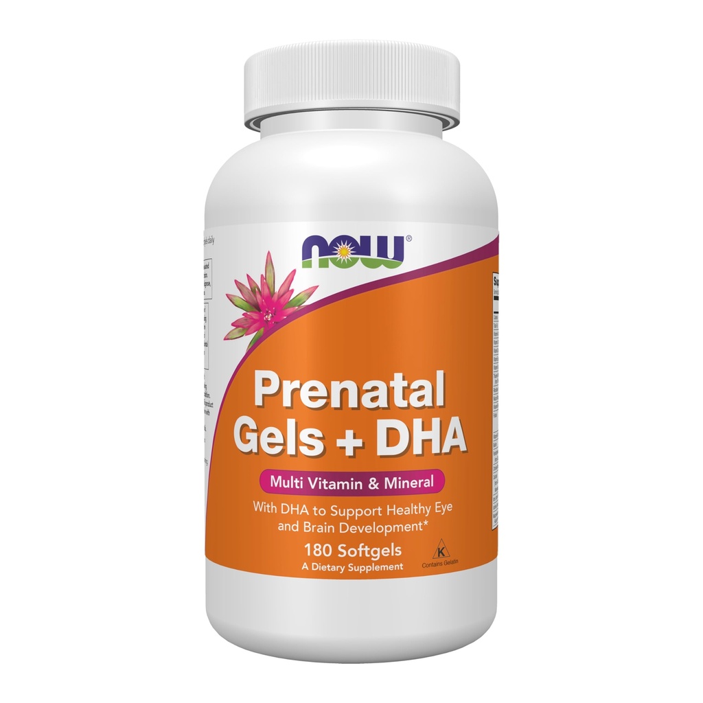 NOW 补充剂,产前宝石+DHA,每服250毫克DHA,加上Borage Oil(GLA),180软胶