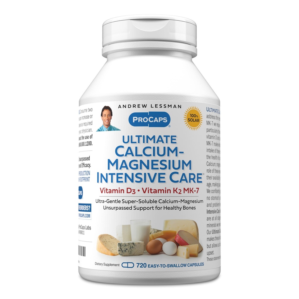 Andrew Lessman Ultimate Calcium-Magnesium 重症监护与维生素D3 & K2 MK7-120 mcg - 720 Capsules – Bone and Skeleton Health Basics. 温柔,容易吞,超级溶解。 无附加