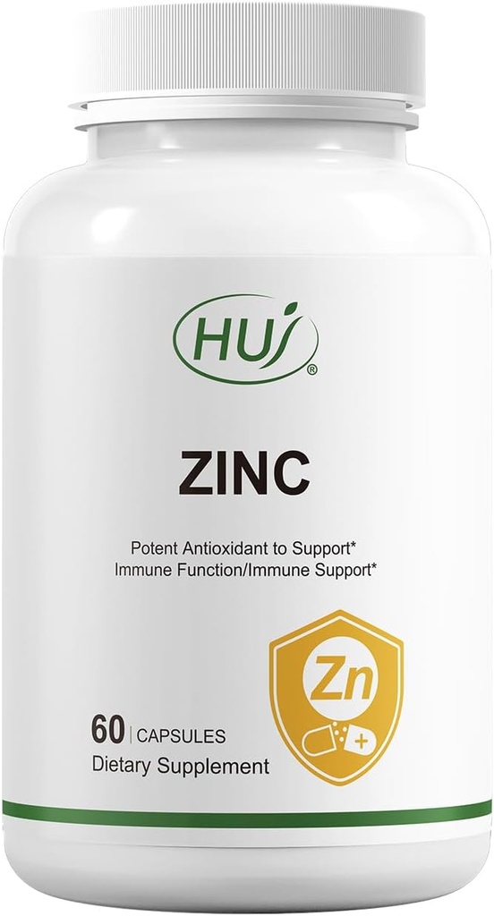 HUJ Zinc, 60 Capsules, 支持免疫的强抗氧化剂