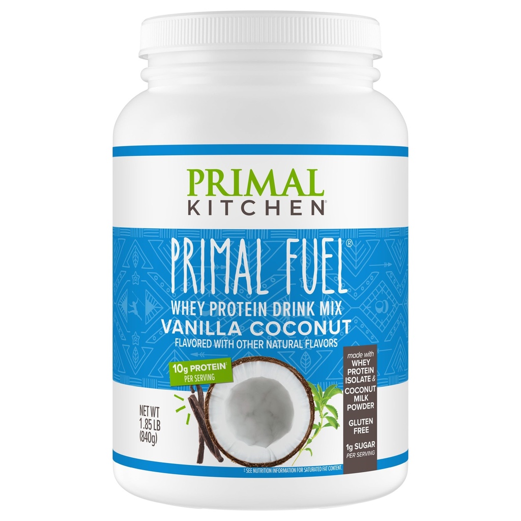 Primal Kitchen Primal Fuel Vanilla Coconut Whey 蛋白质饮料混合剂、Gluten和Soy Free,1.85英镑