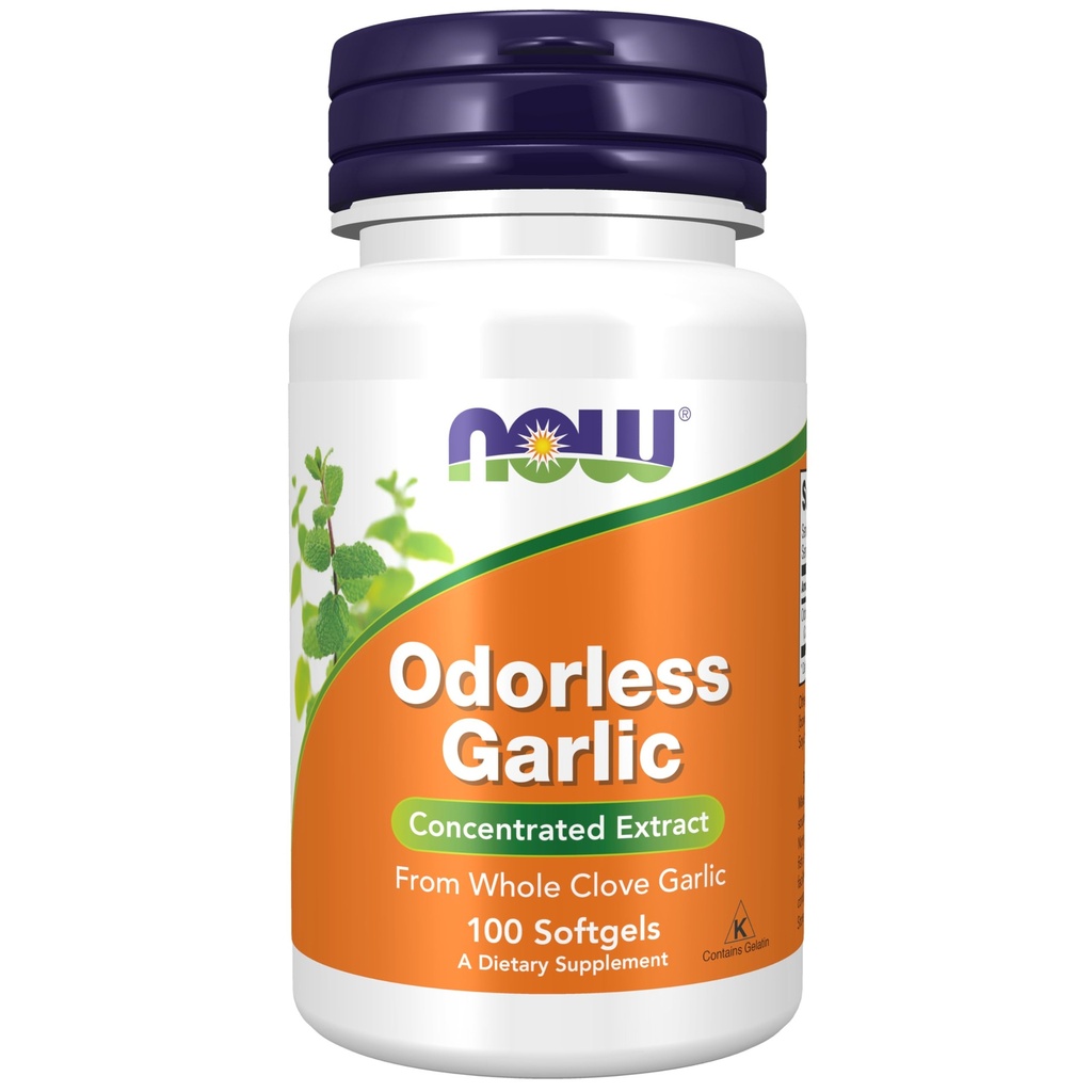 现在食品补充品,无味大蒜(Allium sativum),集中提取,100软胶