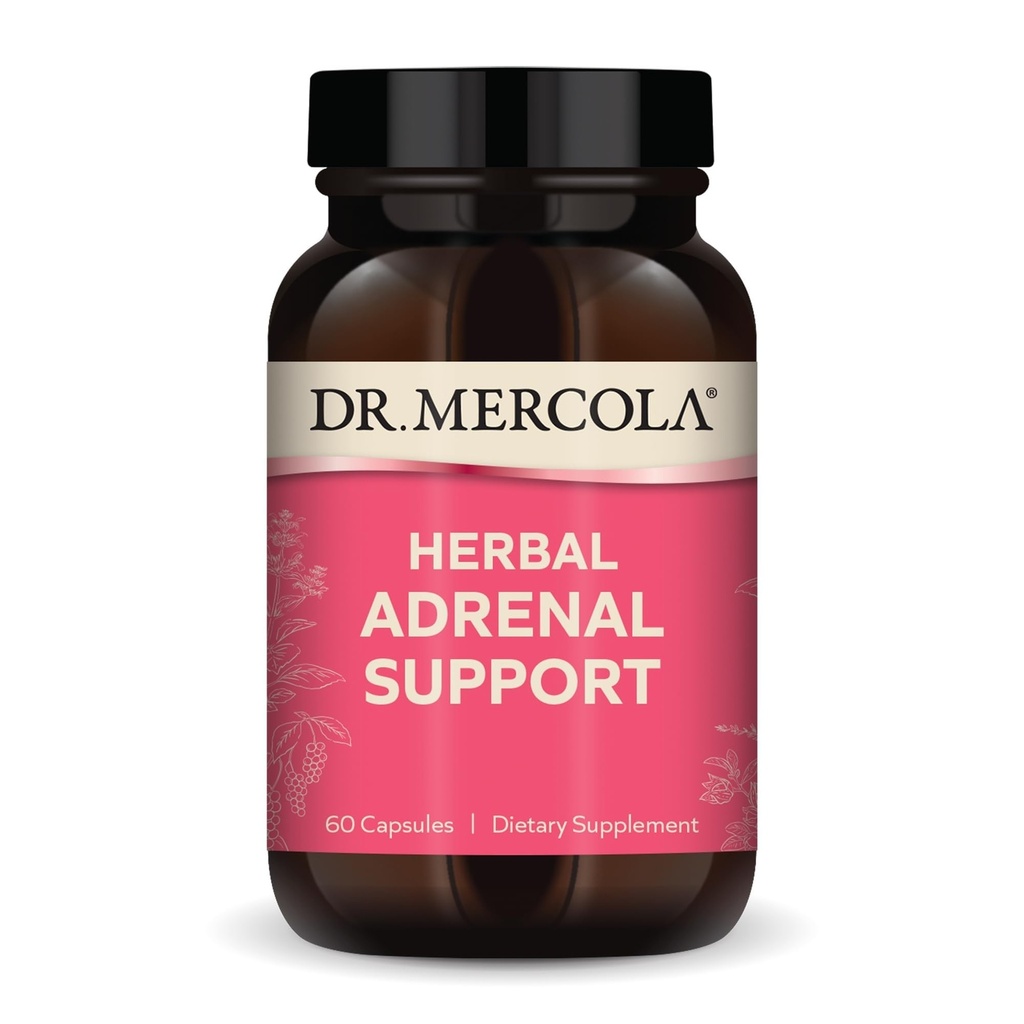 Mercola Herbal 肾上腺支持博士,30名服务人员(60名卡普勒斯),饮食补充,精神和压力管理,非GMO