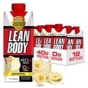 利安体 准备饮用 香蕉蛋白 摇摆 40g 蛋白质 Whey Blend, 0 糖, Gluten Free, 22 维生素和矿物, 17 Ounce(可回收卡通和立德 - 包12) LABRADA