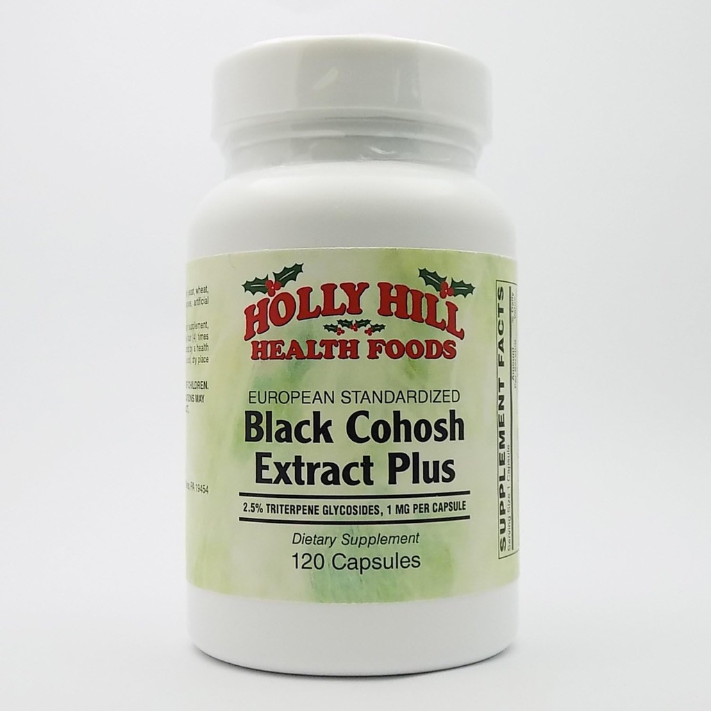 Holly Hill Health Foods, European 标准化的黑科霍什提取器 Plus, 120 Capsules 存档副本.