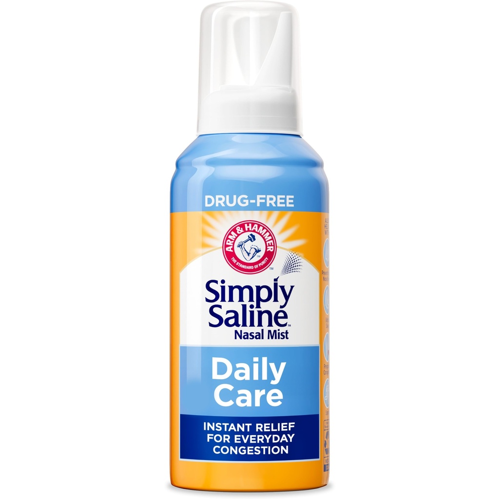 ARM & HAMMER 简而言之, Saline Nasal Care Daily Mist 4.5oz – 每日即时救助 – 1 4.5oz 瓶装