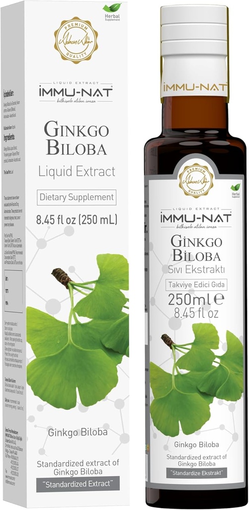 Ginkgo Biloba Premium 液体补充 - 8.5oz - 增强记忆和认知功能 - 草药公式