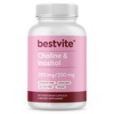BESTVITE Choline Inositol 500mg (120 植物卡普尔) - 无 Stearates - 无填充剂 - 无磷酸ical - Vegan - 非 GMO - Gluten Free