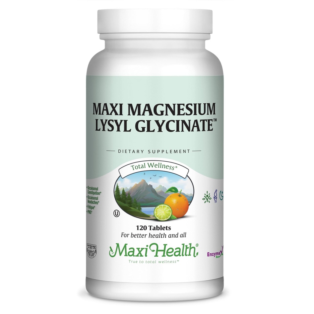 Maxi 镁 Lysyl Glycinate Capsule - 更好的吸收 - 120 Capsules-Kosher