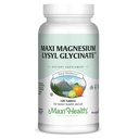 Maxi Health Magnesium Glycinate Lysyl Supplement – Magnesium Glycinate 200mg – Supports Sleep, Energy Boost, Bone Strength, and Heart Vitality – Natural, Kosher, Made in the USA, 120 Tablets