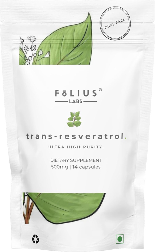 超纯度 Resveratrol Capsules - 99% Trans-Resveratrol - 日本 Knotweed 提取 - 支持豁免,支持健康老龄化 - (1周试验包)