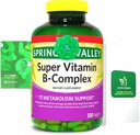 2 Pack-光明之春 Super B-Complex Tables – 维生素B6,B12,C,Thiamine,Biotin – Gluten-Free, 完整的饮食补充 配有光明与春天指南 – 支持能量与豁免