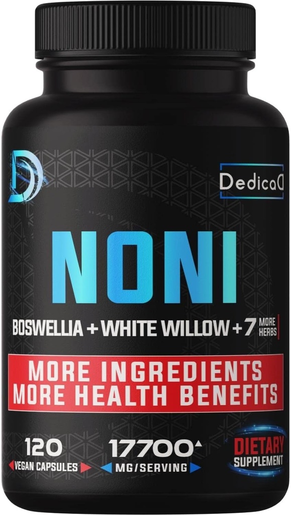 20: 1 Noni Capsules 17700mg - Immune,肌肉和文摘支持-10in1 添加的 Boswellia, 长老莓, Turmeric, Ginger & More - 120 Vegan Capsules, Non-GMO & Gluten-free
