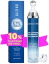 5% Cafeine 5% Retinol Eye Cream for Dark Circles, Puffiness and Bags, Hyaluronic Acid and Niacinamide Under Eye Cream Anti Angine, Eye Seum for Fine Lines, 360° Eye Massage Ball Roller (英语) 黑圆, 黑圆, 毛球和袋, 嗜血酸和硝香酸, 细线眼血清, 360° Eye Massage Ball Roller