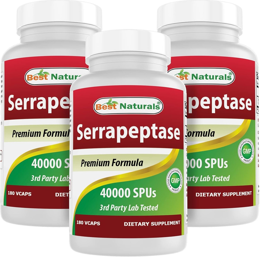 Best Naturals Serrapeptase 4000 SPU 180 Capsules (180 Counter (Pack of 3)) 互联网档案馆的存檔,存档日期2013-03-02.
