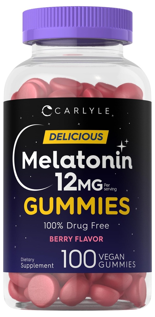 卡莱尔·梅拉托宁·古米斯 12 mg | 100 伯爵 贝里·弗拉沃尔 | Vegan 补编 | Non-GMO, Gluten Free