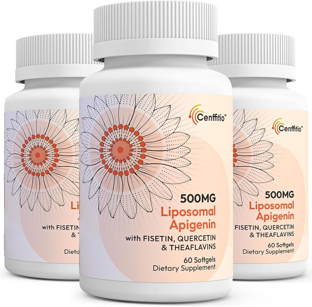 Liposomal apigenin 500mg 软胶 -- -- 配有Fisetin、Quercetin和Theaflavins的优化辅料 -- -- 6个月供应