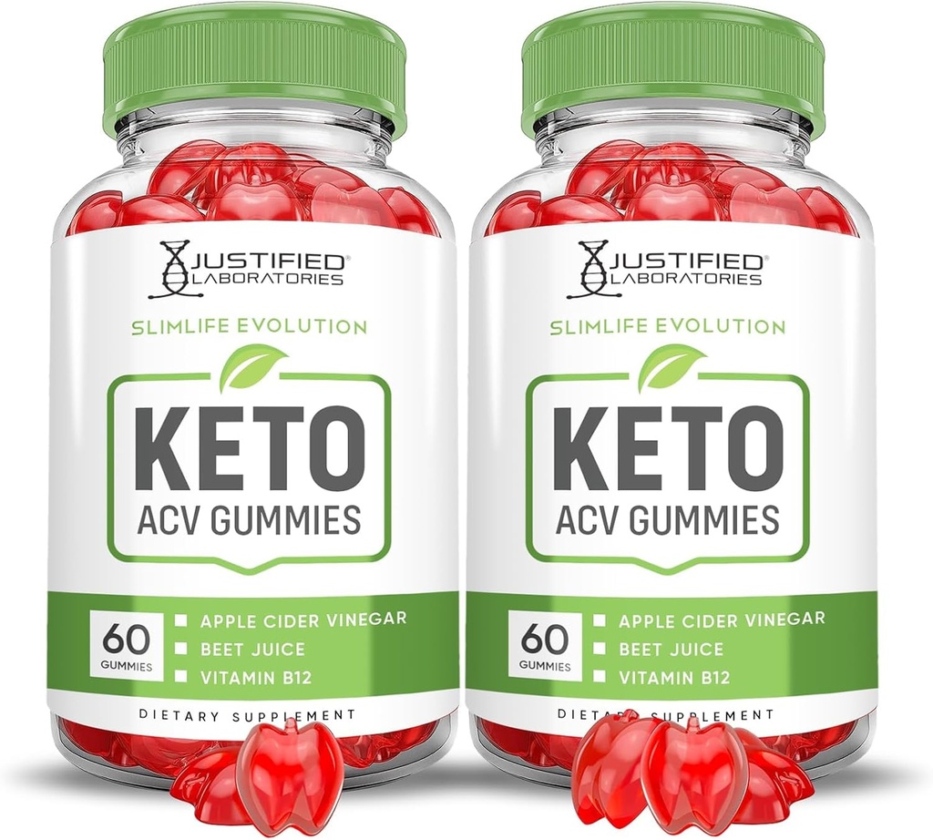 合理实验室( 2 Pack Slimlife Evolution Keto ACV Gummys Slim Life 1000MG) 苹果苹果苹果醋 配制的石榴甜甜菜 果汁 B12 Vegan 120 Gummies