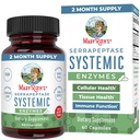 MaryRuth有机酶 Cerrapeptase 酶 Capsules 最多2个月供应 高概率致癌药的酶补充 – 组织健康和细胞健康 – Vegan → Gluten Free → 60 Counter